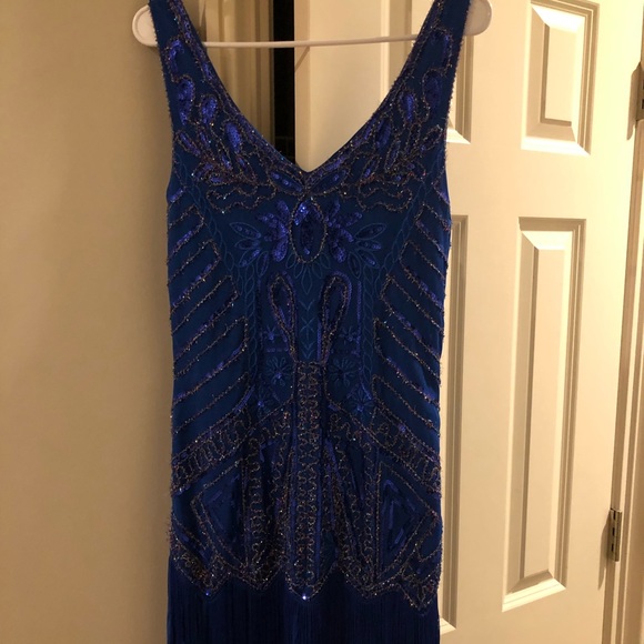 Flapper Style Blue Dress Size L - Picture 1 of 3